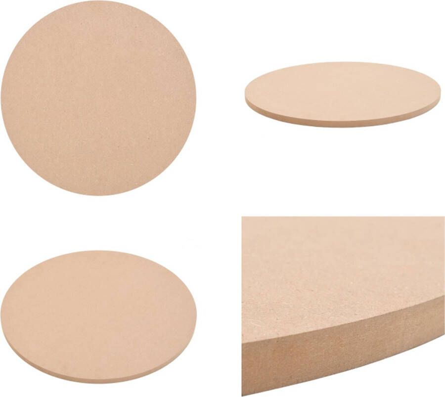 VidaXL Tafelblad rond MDF 500x18 mm Tafelblad Tafelbladen Vervangend Tafelblad Vervangende Tafelbladen