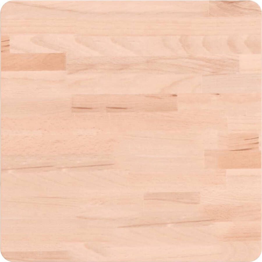 The Living Store Tafelblad vierkant 40x40x4 cm massief beukenhout Tafelblad Beukenhout Salontafel Vierkant Tafelblad Houten Tafelblad