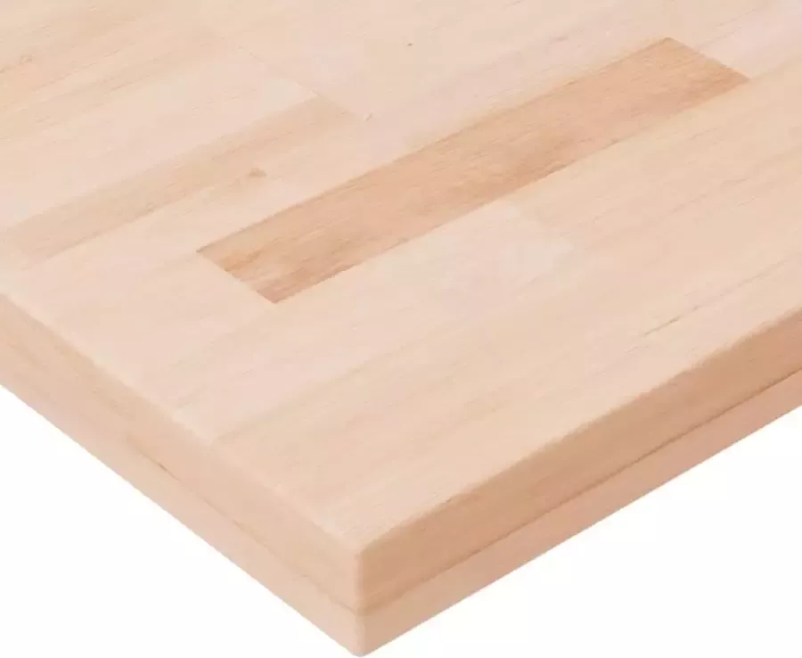 VidaXL Tafelblad vierkant 40x40x4 cm onbehandeld massief eikenhout - Foto 2