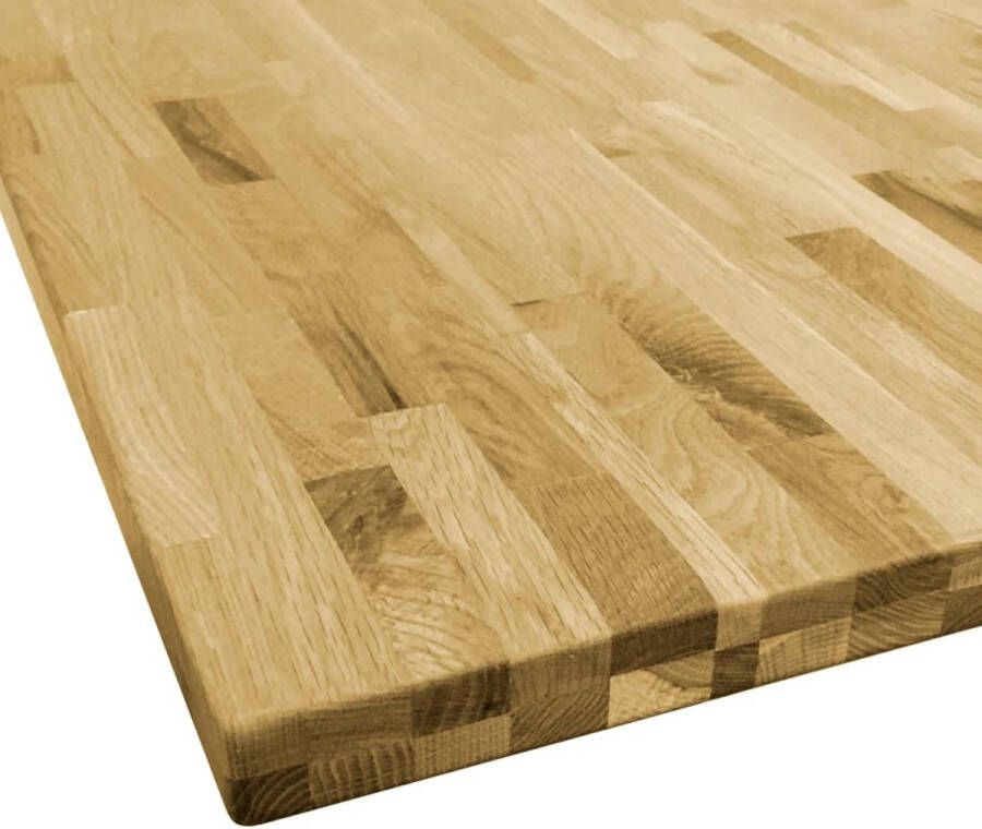 VidaXL -Tafelblad-vierkant-44-mm-70x70-cm-massief-eikenhout - Foto 2