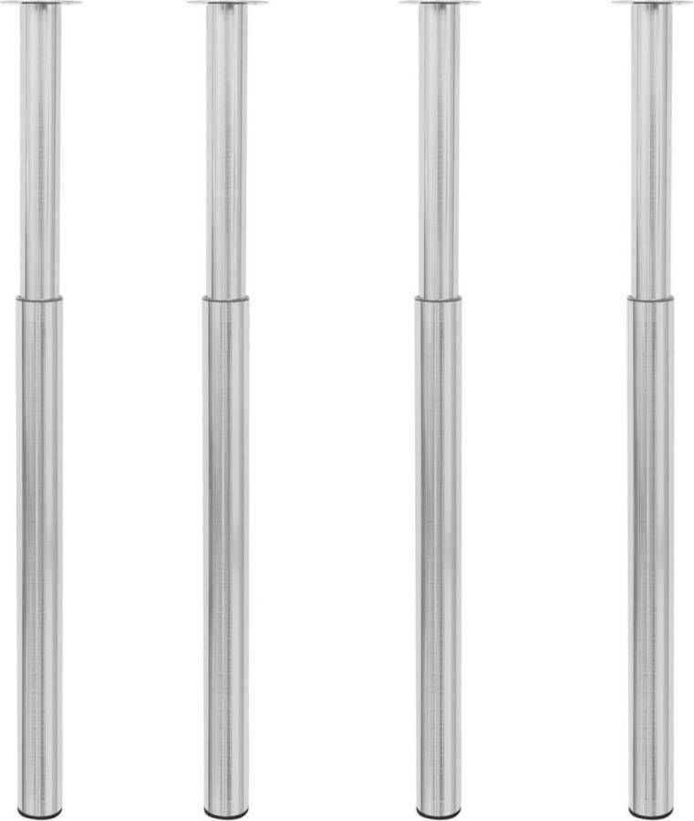 VidaXL Tafelpoten Telescopisch 710-1100mm Telescopische Tafelpoten Tafelbenen Salontafels Eetkamertafels Bureaublad Keukenblad Design Meubilair Metalen Tafelpoten - Foto 2