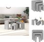 VidaXL Tafeltjesset Grijs Sonoma Eiken 61 x 30 x 50 cm Bewerkt Hout Tafel - Thumbnail 1