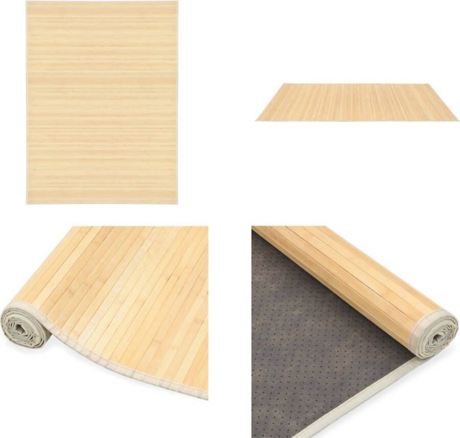 VidaXL Tapijt 150x200 cm bamboe naturel Tapijt Tapijten Bamboetapijt Bamboetapijten