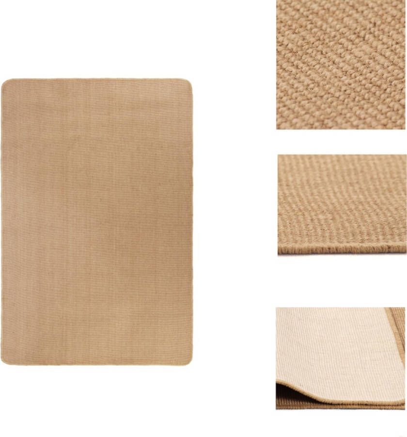 VidaXL Tapijt Jute 160 x 230 cm Natuurlijke duurzame vezels Vloerkleed