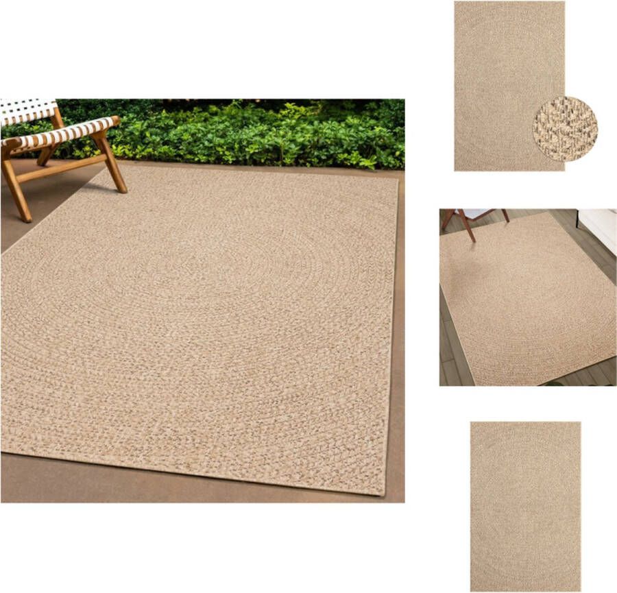 VidaXL Vloerkleed Vloerkleden Tapijt Vloerbedekking Vloerkleed ZIZUR binnen en buiten 160x230 cm jute look