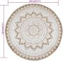 VidaXL -Tapijt-met-print-rond-120-cm-gevlochten-jute - Thumbnail 2