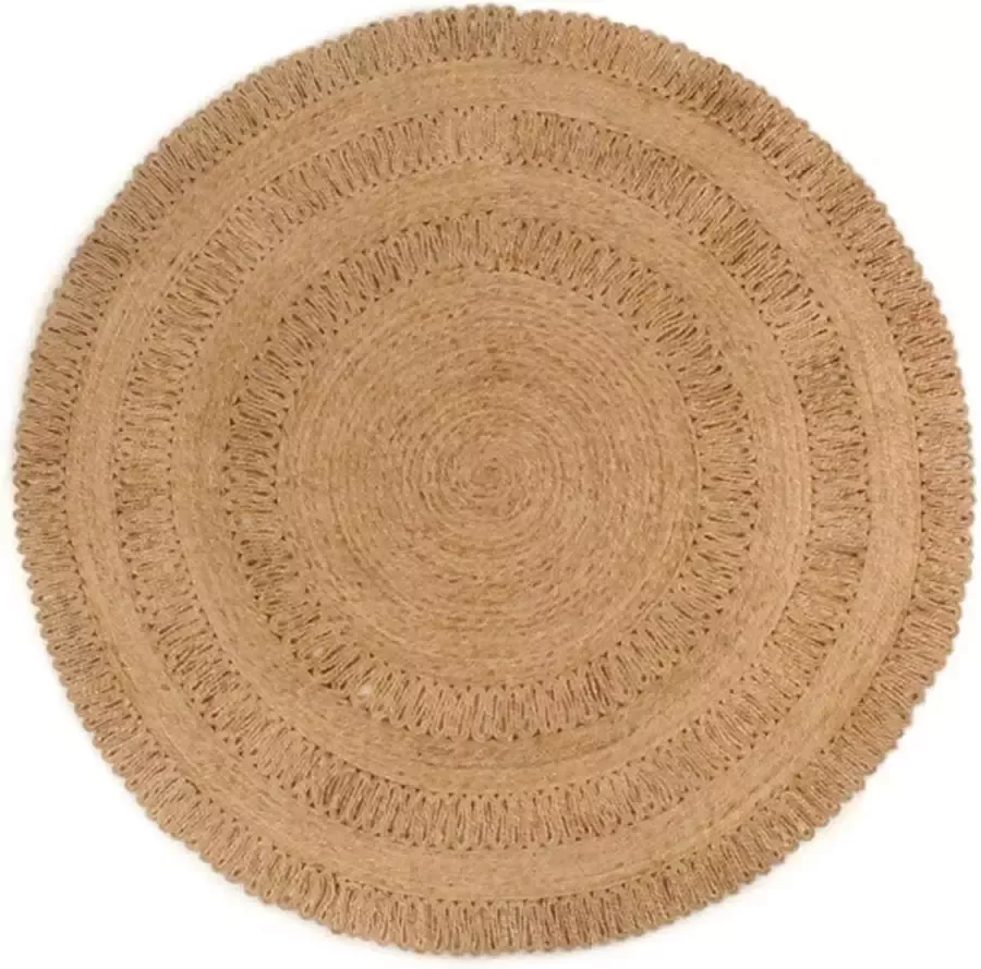 VidaXL -Tapijt-rond-180-cm-gevlochten-jute - Foto 2