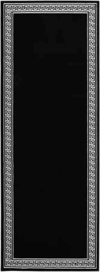 VidaXL Tapijtloper 100x250 cm BCF zwart met motief
