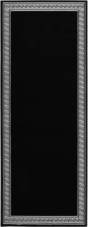 VidaXL Tapijtloper 100x300 cm BCF zwart met motief