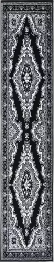 vidaXL Tapijtloper 100x500 cm BCF zwart