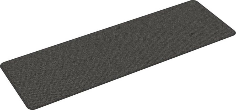 VidaXL Tapijtloper Antraciet 50x150 cm Sisal-look Tapijtroeper Sisal Look Antraciet Loopmat Binnenvloerkleden Kamerdecoratie Anti Slip Mat
