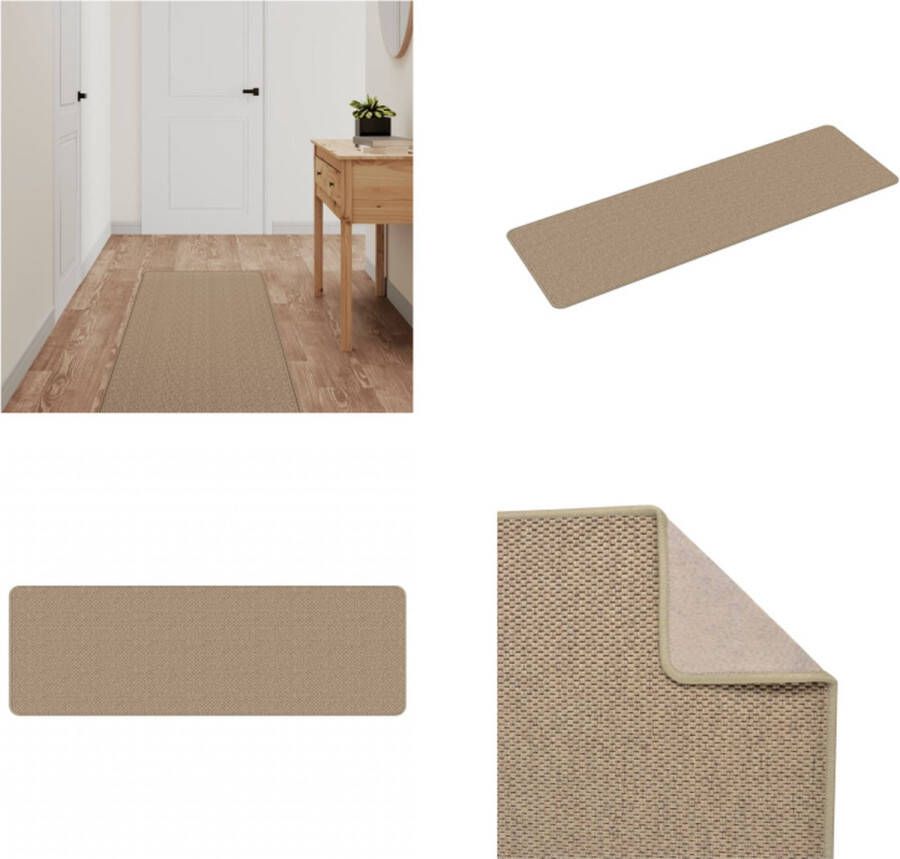 VidaXL Tapijtloper 50x150 cm sisal-look zandkleurig Tapijtloper Tapijtlopers Gangloper Tapijt Loper