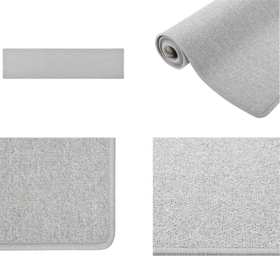 VidaXL Tapijtloper 50x200 cm lichtgrijs Vloerkleed Vloerkleden Loper Vloerkleed Loper Vloerkleden