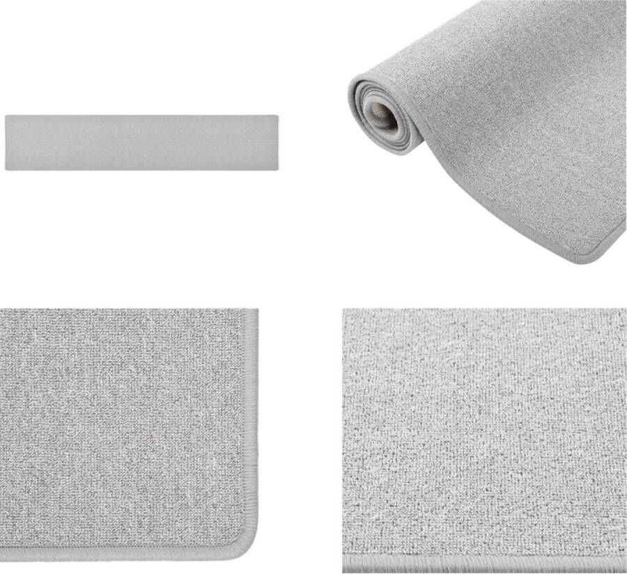 VidaXL Tapijtloper 50x250 cm lichtgrijs Vloerkleed Vloerkleden Loper Vloerkleed Loper Vloerkleden