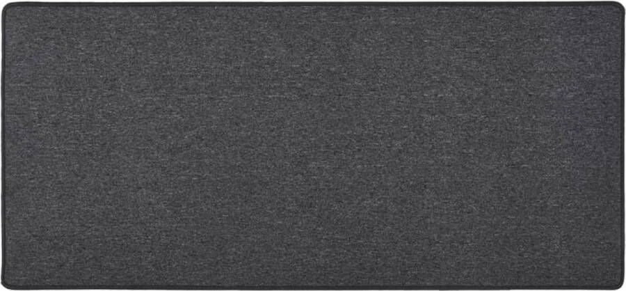 VidaXL Tapijtloper 80x150 cm Antraciet Tapijtloper Vloerkleed Antraciet Modern Industrieel Geluiddempend Antislip Warm - Foto 2