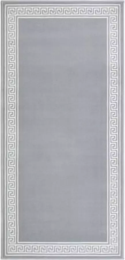 vidaXL Tapijtloper 80x150 cm BCF grijs met motief