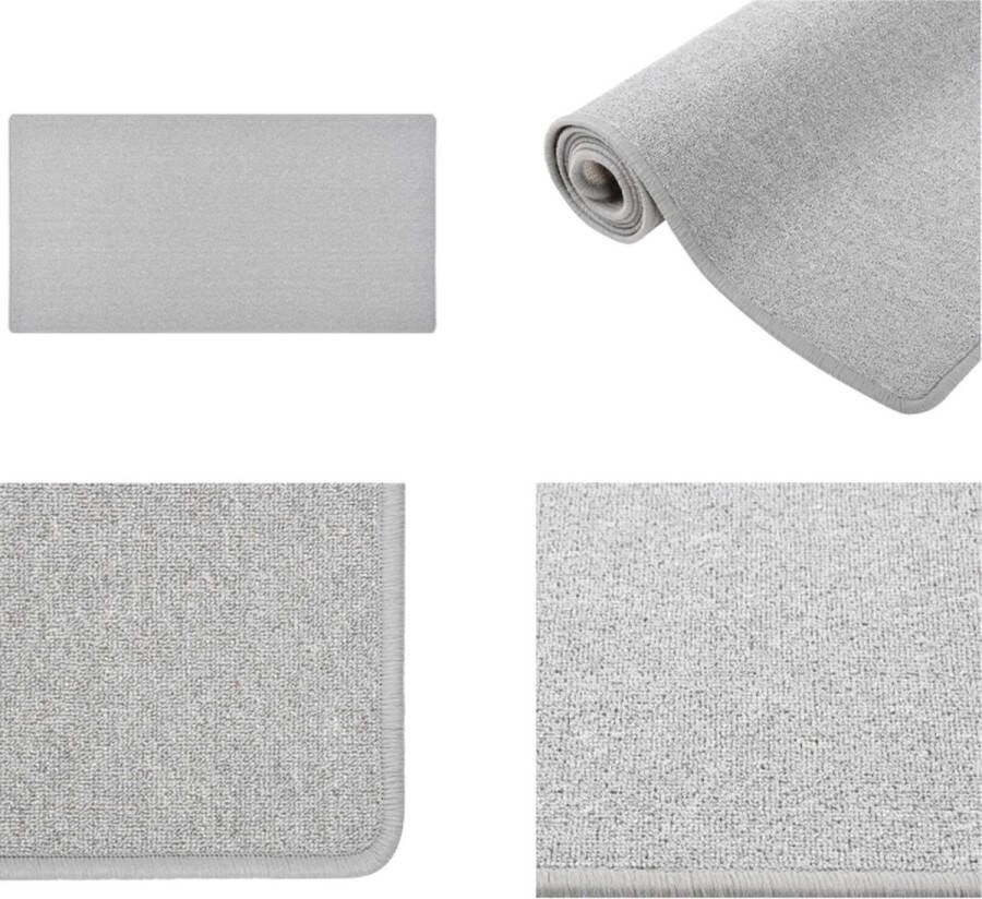 VidaXL Tapijtloper 80x150 cm lichtgrijs Vloerkleed Vloerkleden Loper Vloerkleed Loper Vloerkleden