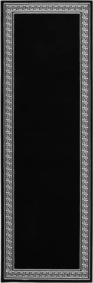 vidaXL Tapijtloper 80x250 cm BCF zwart met motief