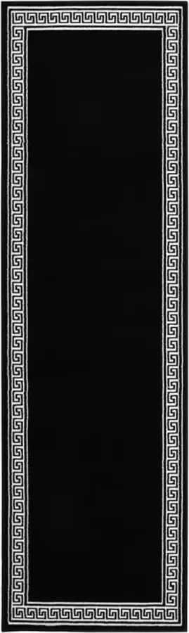 VidaXL Tapijtloper 80x350 cm BCF zwart met motief