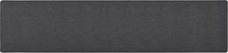 VidaXL Tapijtloper 50x250 cm Antraciet Tapijtroper Loopplank Vloerkleed Antraciet Kleurtje Modern Vloerkleed Zacht Vloerkleed Antislip Vloerkleed Wasbare Vloerkleed - Foto 2