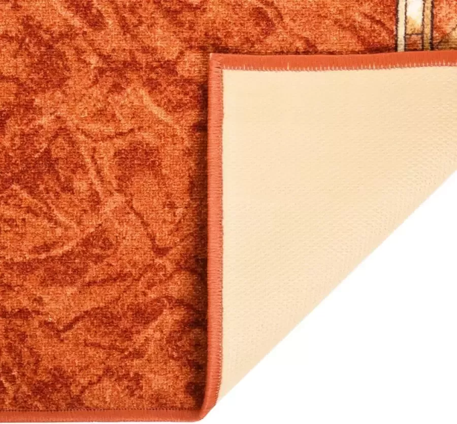 VidaXL Tapijtloper anti-slip 100x150 cm terracottakleurig