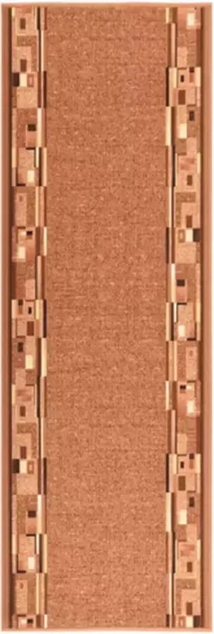 vidaXL Tapijtloper anti-slip 80x250 cm bruin