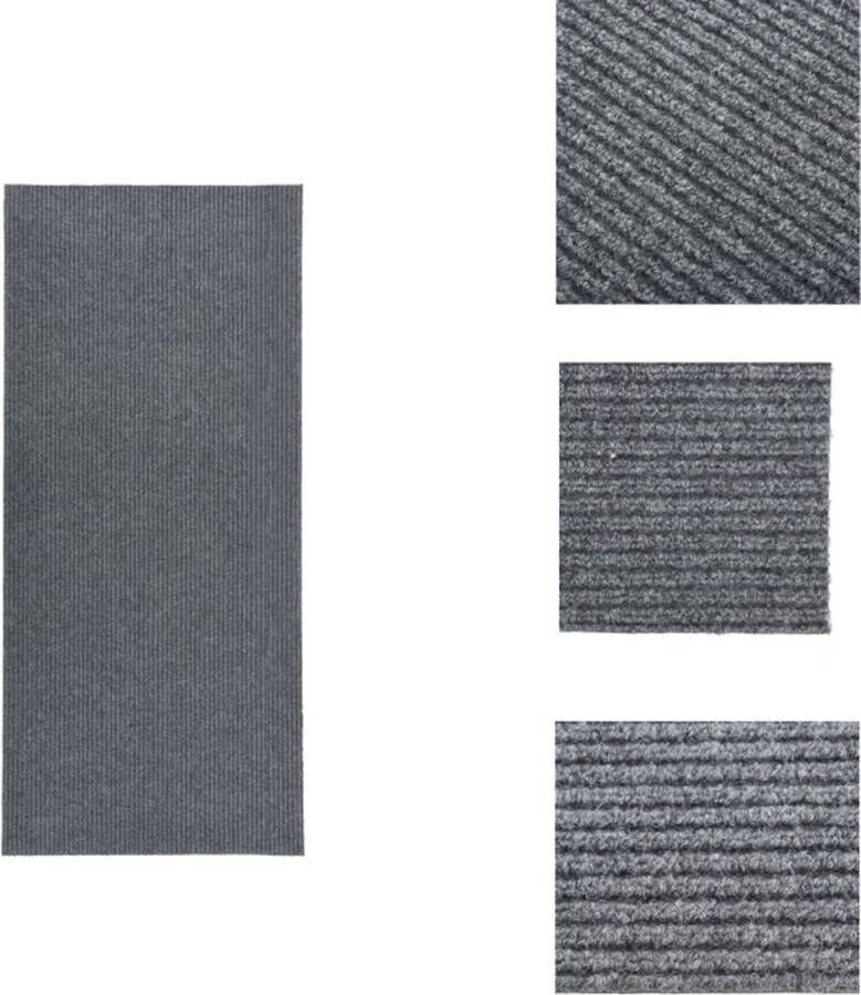 VidaXL Vloerkleed Vloerkleden Loper Vloerkleed Loper Vloerkleden Droogloopmat 100x250 cm grijs