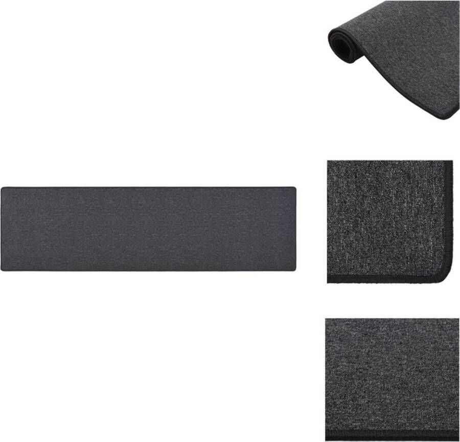 VidaXL Vloerkleed Vloerkleden Loper Vloerkleed Loper Vloerkleden Tapijtloper 50x200 cm antracietkleurig - Foto 2