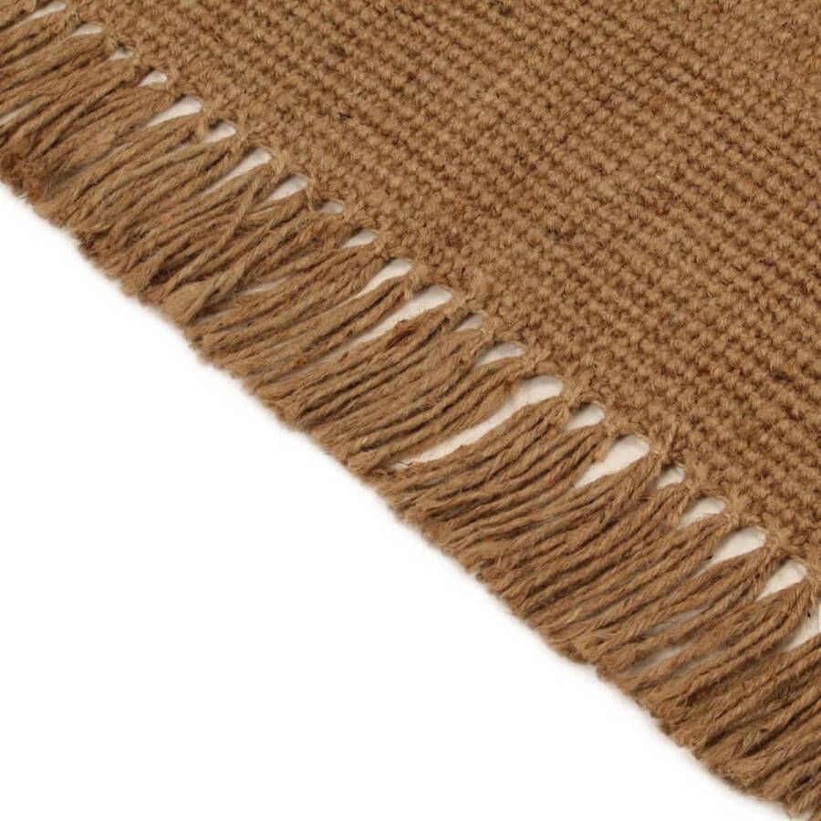 VidaXL -Tapijtloper-met-kwastjes-100x200-cm-jute
