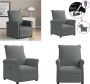 VidaXL Televisiefauteuil elektrisch stof donkergrijs Fauteuil Fauteuils Leunstoel Armstoel - Thumbnail 2