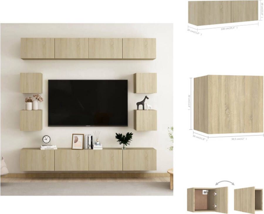 vidaXL Televisiekast A TV-meubel 100x30x30cm Sonoma eiken Kast