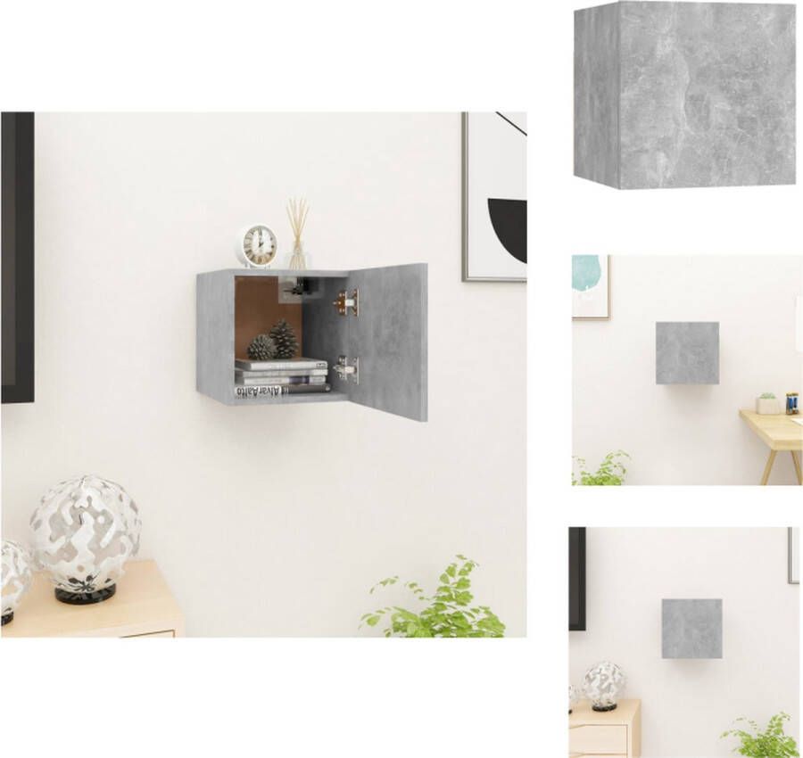 VidaXL Tv-kast Tv-kasten Tv-standaard Tv-standaarden Tv-wandmeubel 30 5x30x30 cm betongrijs - Foto 2