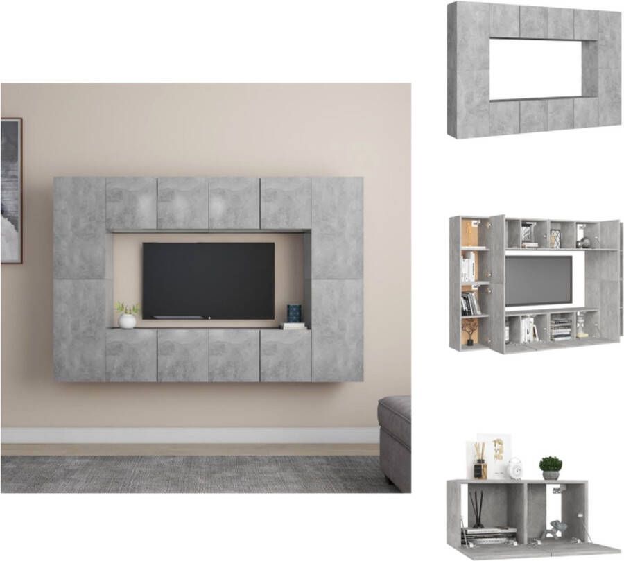 vidaXL Televisiekast Betongrijs Trendy Tv-meubel Afmeting L- 60x30x30 cm Afmeting M- 30.5x30x60 cm Kast