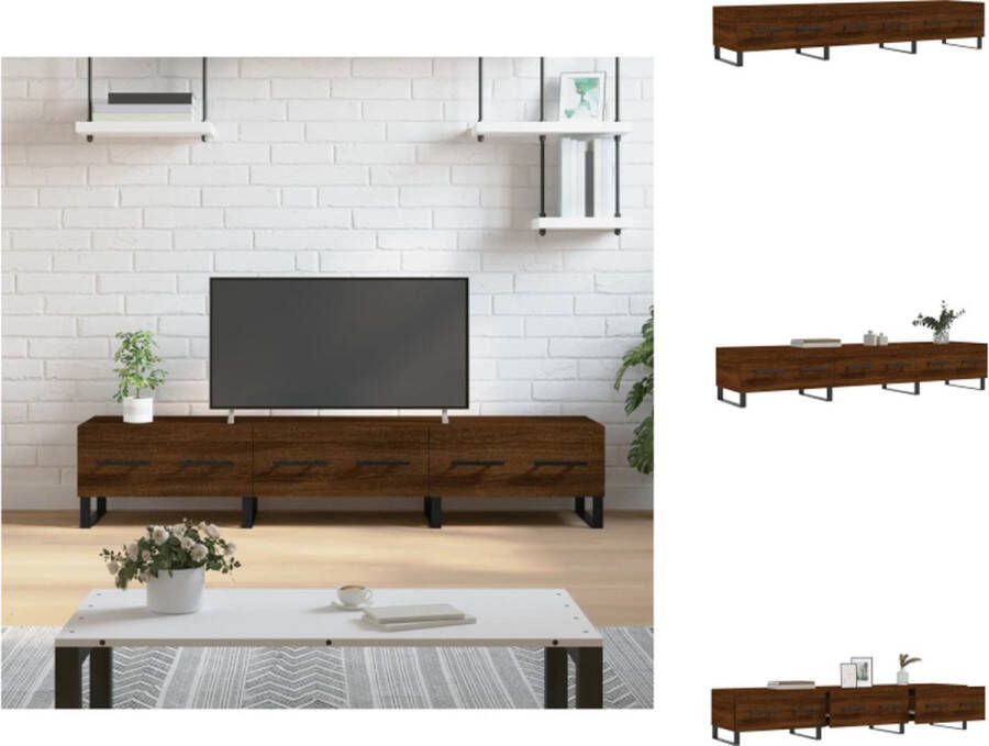 VidaXL Tv-meubel Tv-meubelen Tv Kast Opbergkast Tv-meubel 150x36x30 cm bewerkt hout bruineikenkleurig - Foto 2