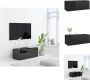 VidaXL Televisiekast Classic 80 x 34 x 30 cm Hoogglans zwart Kast - Thumbnail 2