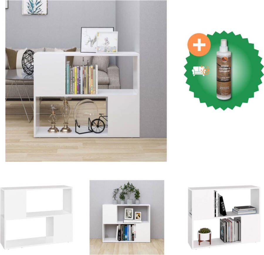 VidaXL Televisiekast Classic TV-meubel 80 x 24 x 63 cm Wit Kast Inclusief Houtreiniger en verfrisser