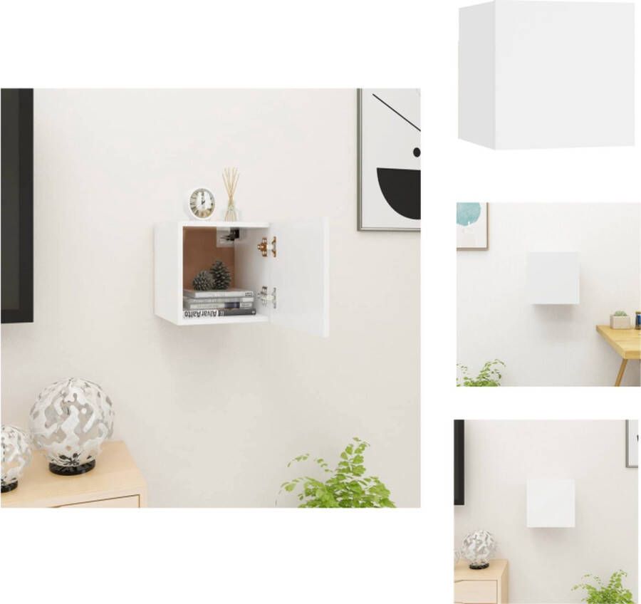 VidaXL Tv-kast Tv-kasten Tv-standaard Tv-standaarden Tv-wandmeubel 30 5x30x30 cm wit - Foto 2