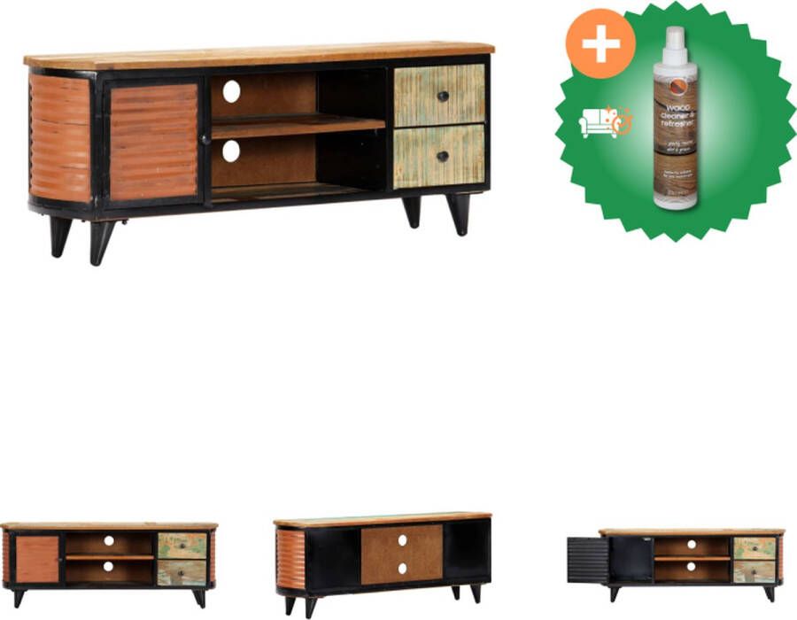 VidaXL Televisiekast Hout 120 x 30 x 45 cm Met 2 lades Kast Inclusief Houtreiniger en verfrisser