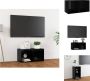 VidaXL Televisiekast Klassiek Design Hoogglans Zwart 72 x 35 x 36.5 cm Met 2 vakken Kast - Thumbnail 2