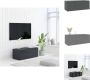 VidaXL Televisiekast Klassiek Grijs 80 x 34 x 30 cm Met 3 lades Kast - Thumbnail 2