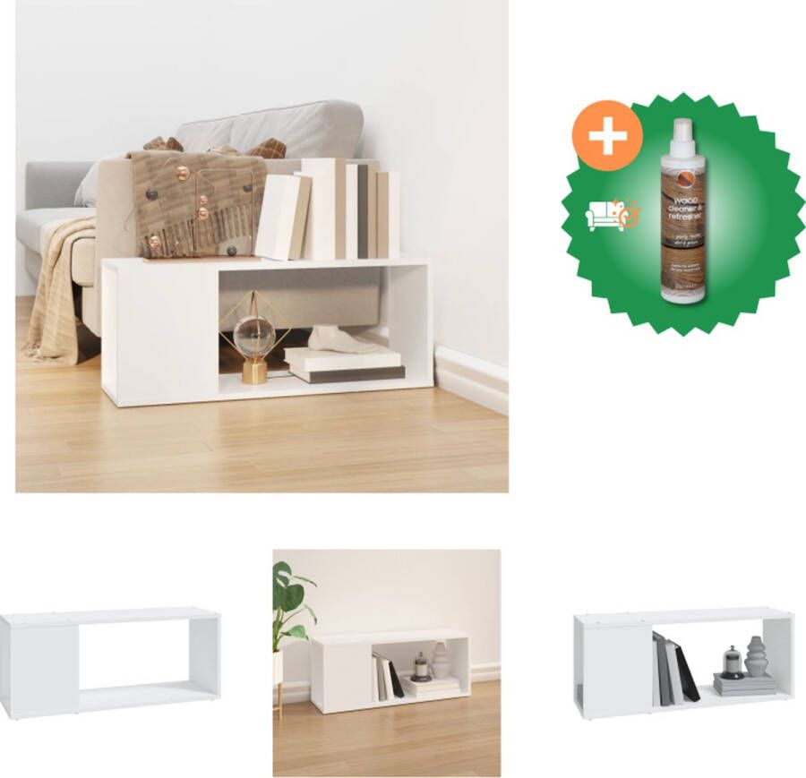 VidaXL Televisiekast Klassiek ontwerp Wit 80x24x32 cm Stevig en duurzaam Kast Inclusief Houtreiniger en verfrisser