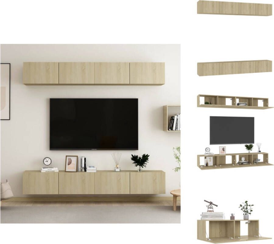 VidaXL Televisiekast Sonoma Eiken 100x30x30 cm Stevig en praktisch Kast