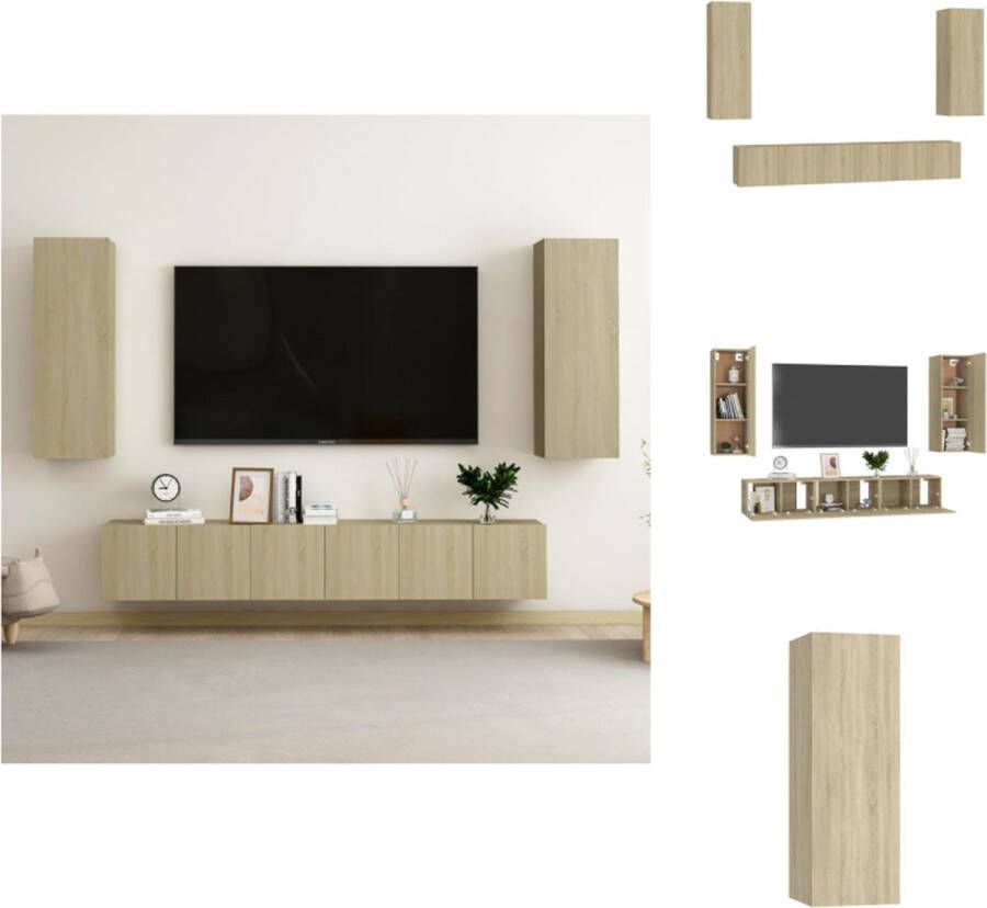 VidaXL Televisiekast Sonoma Eiken 60 x 30 x 30 cm Trendy Design Kast