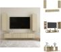 VidaXL Televisiekast Sonoma Eiken Wandmontage Meerdere Vakken Stevig Onderhoudsvriendelijk 100x30x30cm (L) 30.5x30x110cm (M) Montage Vereist Kast - Thumbnail 2
