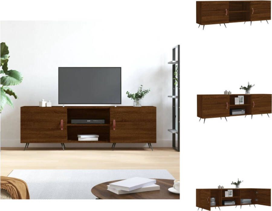 vidaXL Televisiekast Trendy en praktisch TV-meubel 150 x 30 x 50 cm Bruineiken Kast