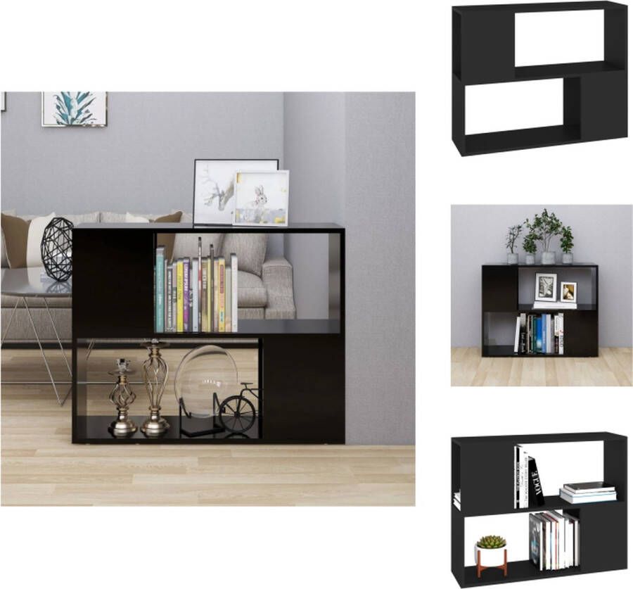 VidaXL Tv-meubel Tv-meubels Tv Meubel Tv Meubels Tv-meubel 80x24x63 cm bewerkt hout zwart - Foto 2