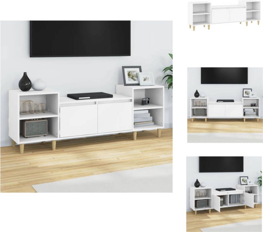 VidaXL Tv-kast Tv-kasten Tv-meubel Hifi-meubel Tv-meubel 160x35x55 cm bewerkt hout wit - Foto 2