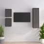 VidaXL Televisiekasten Klassiek Wandmeubelen 30 x 30 x 40 cm 30 x 30 x 100 cm Ken- Massief grenenhout Kleur- Grijs Materiaal- Massief grenenhout Montage vereist Inclusief 2x televisiemeubel Kast - Thumbnail 1