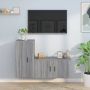 VidaXL Televisiekastenset Klassiek Tv-meubel 80x34.5x40cm 40x34.5x80cm Grijs Sonoma Eiken Kast - Thumbnail 1