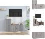 VidaXL Televisiekastenset Klassiek Tv-meubel 80x34.5x40cm 40x34.5x80cm Grijs Sonoma Eiken Kast - Thumbnail 2